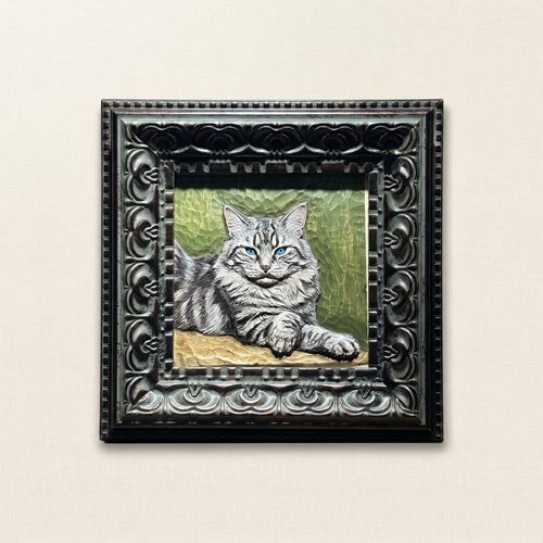 Custom 3D Relief Framed Pet Art Portrait