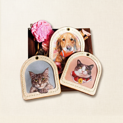 Custom Arch Frame Leather Pet Pendant
