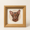 Framed Leather Pet Art Portrait