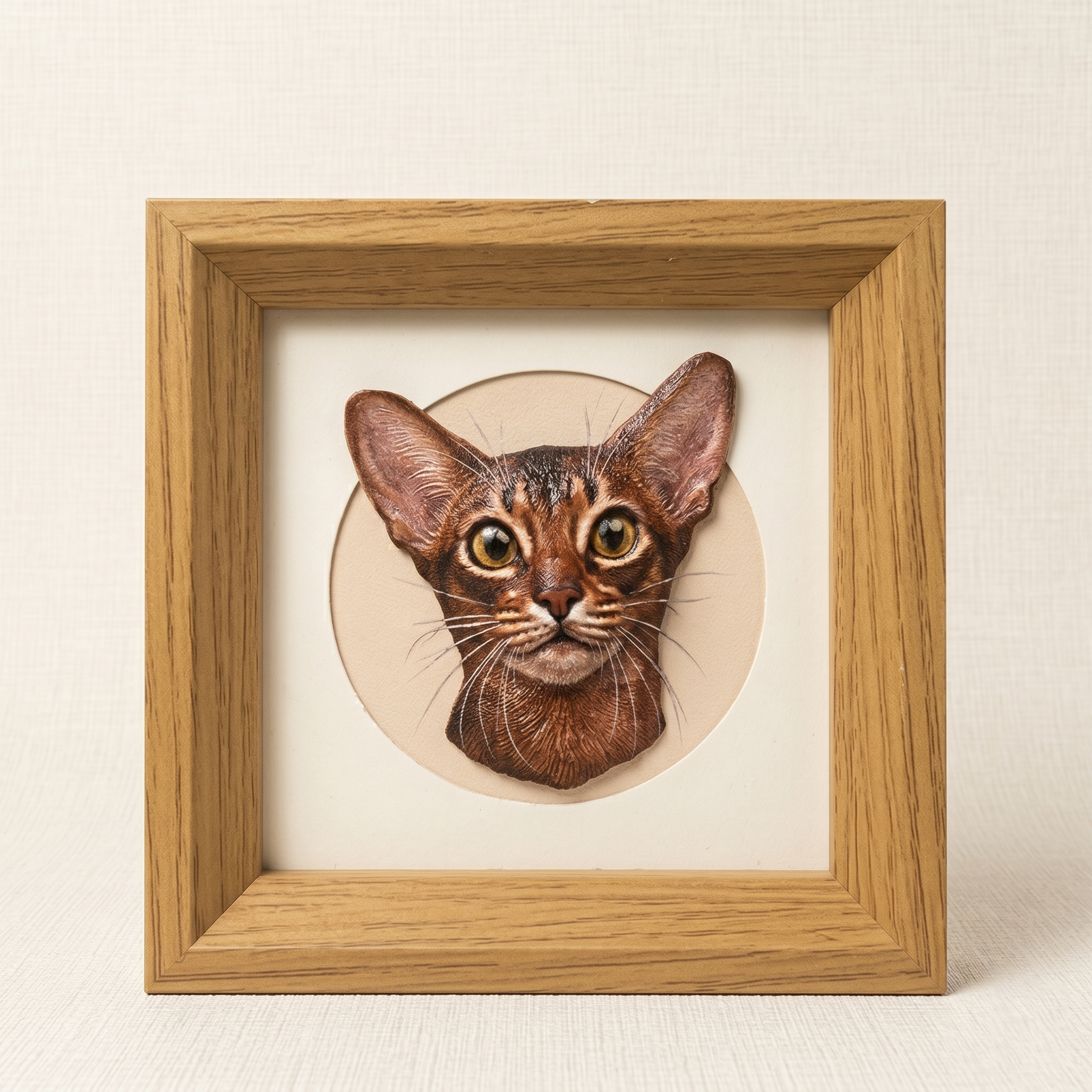 Framed Leather Pet Art Portrait