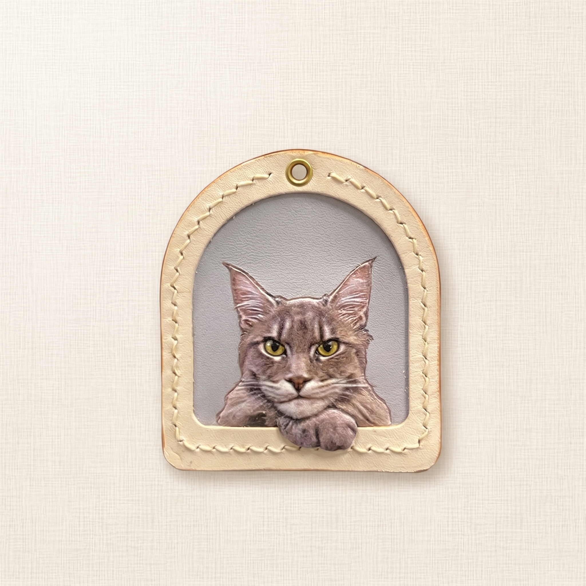Custom Arch Frame Leather Pet Pendant
