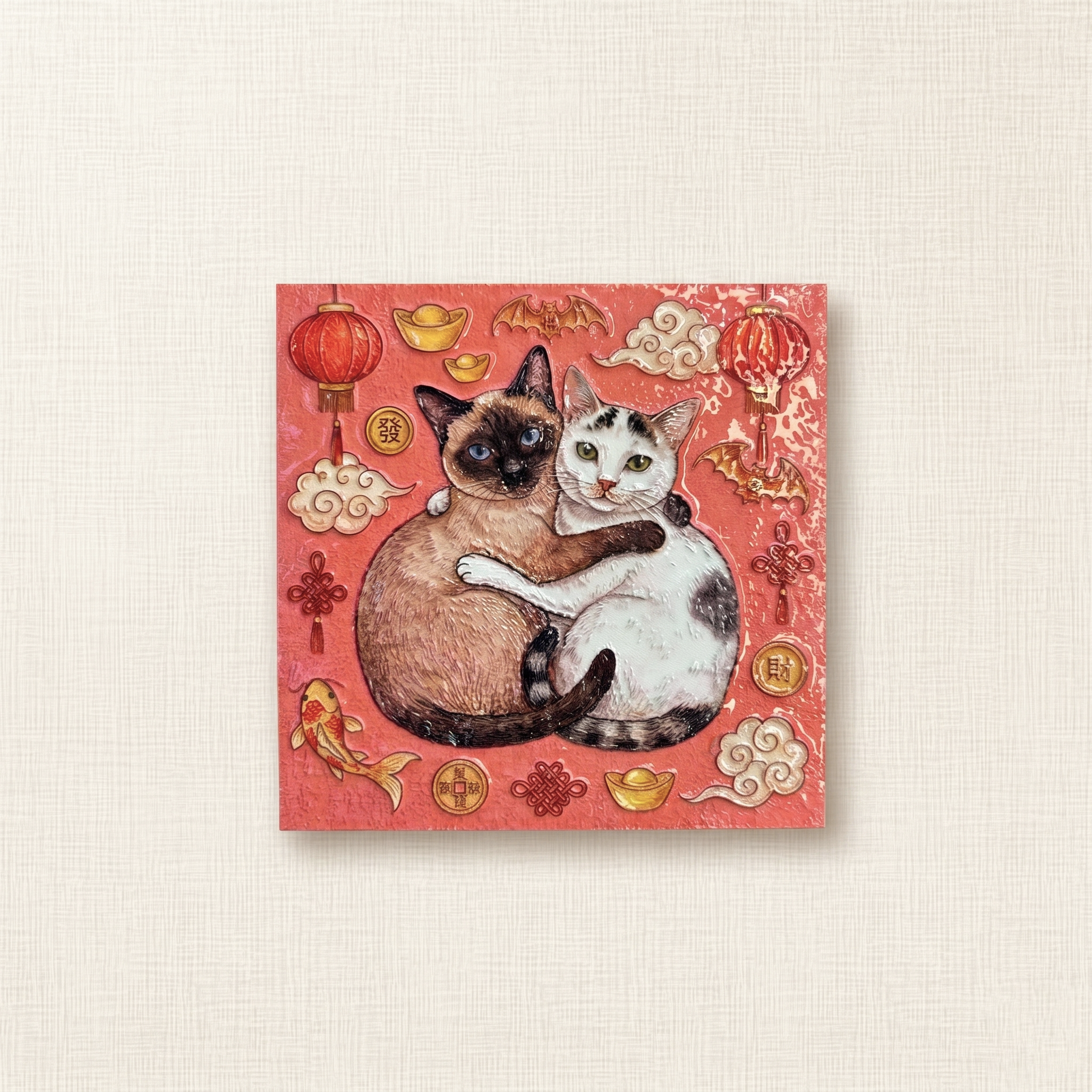 Custom 3D Relief Wooden Pet Fridge Magnet