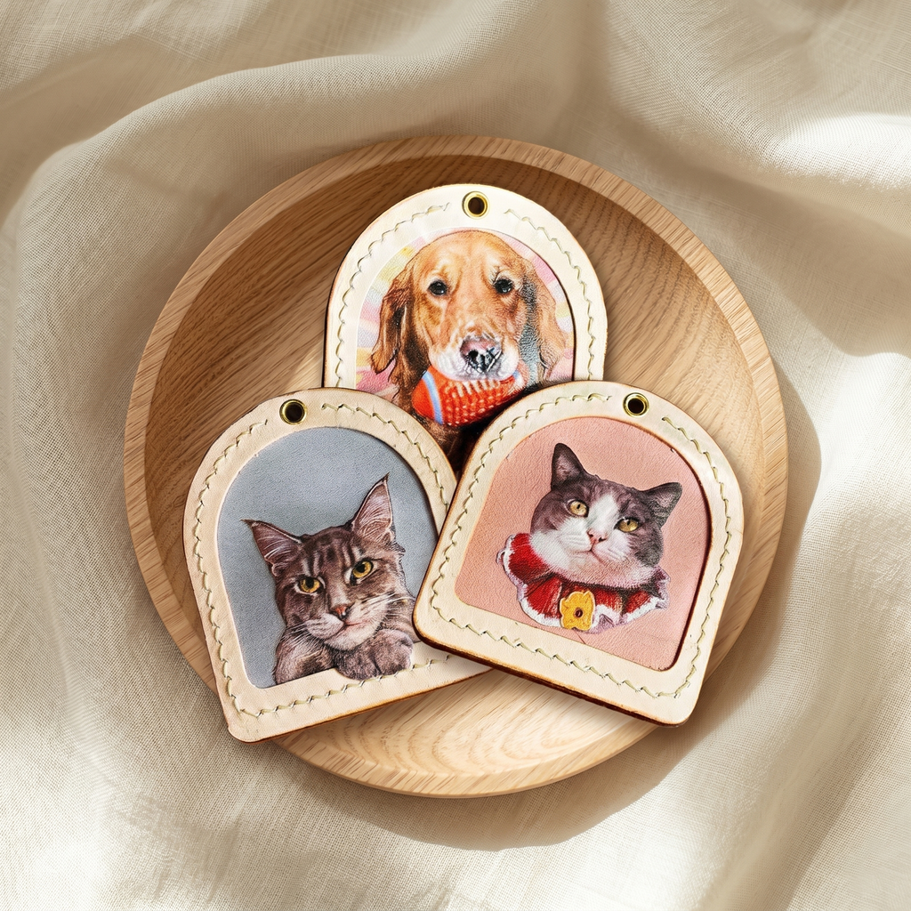 Custom Arch Frame Leather Pet Pendant