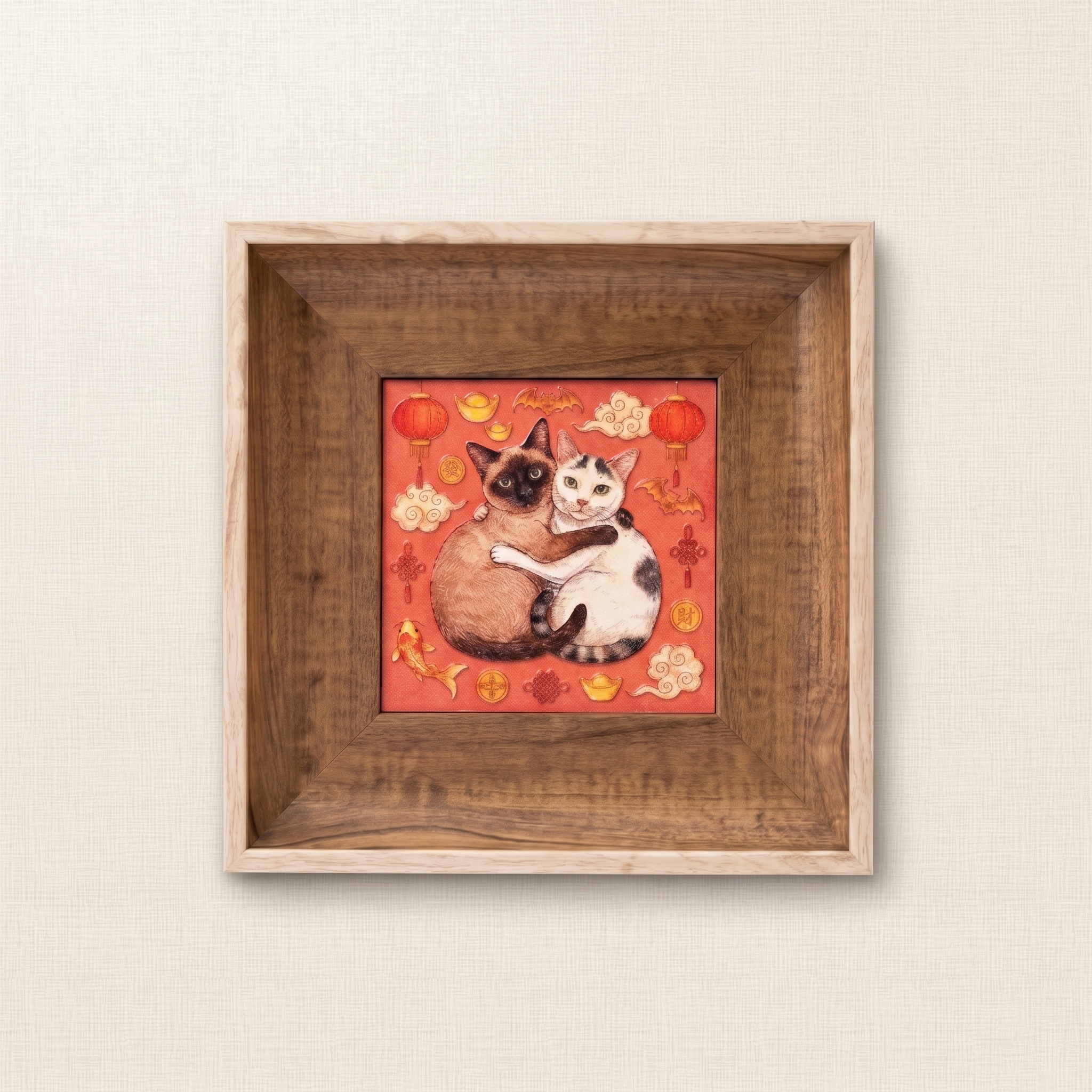 Custom 3D Relief Framed Pet Art Portrait