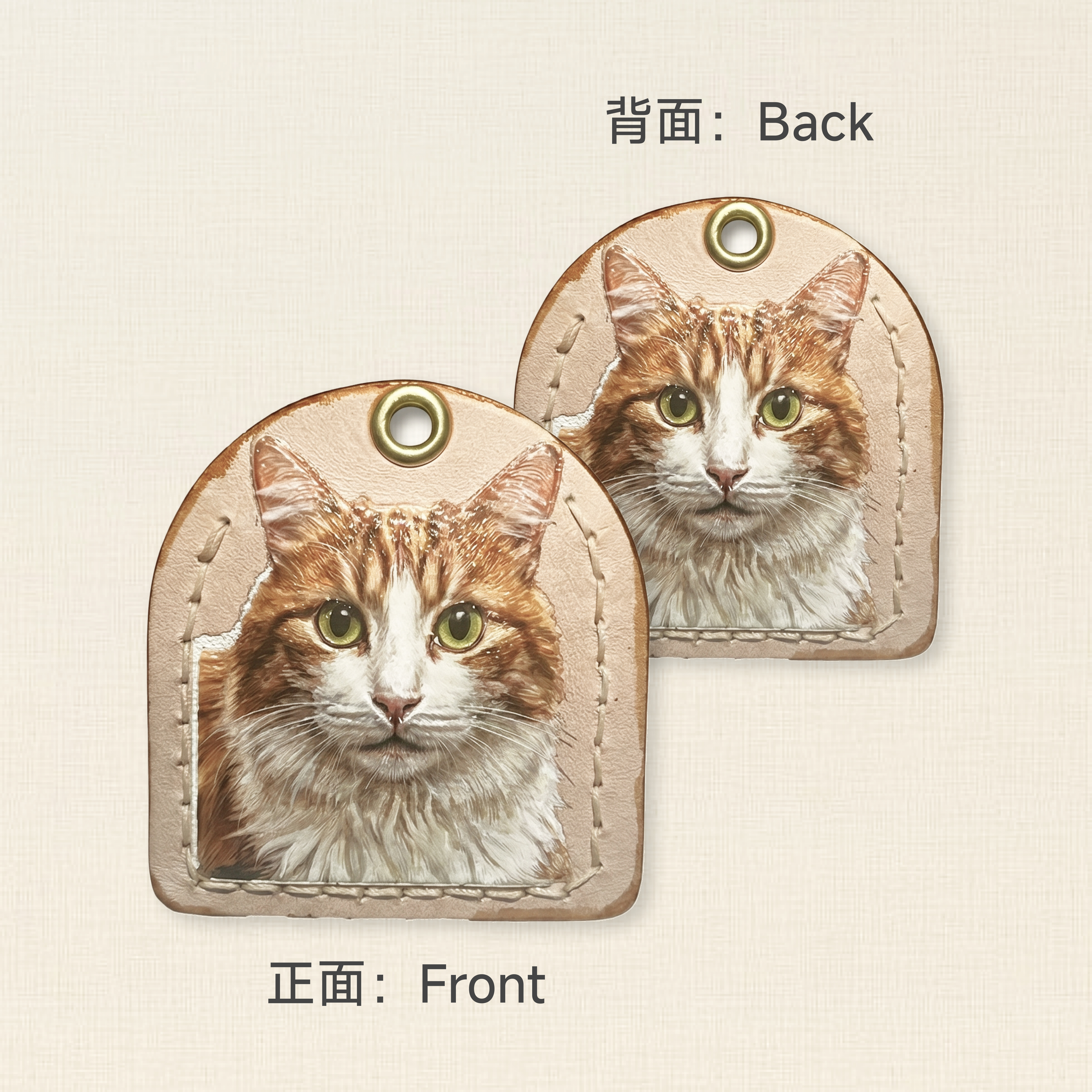 Custom Arch Frame Leather Pet Pendant