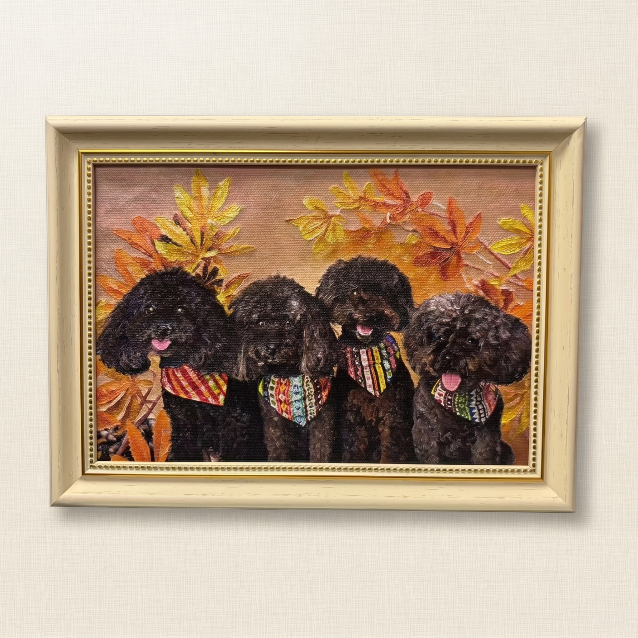 Custom Hand-Painted Textured Canvas Pet Portrait