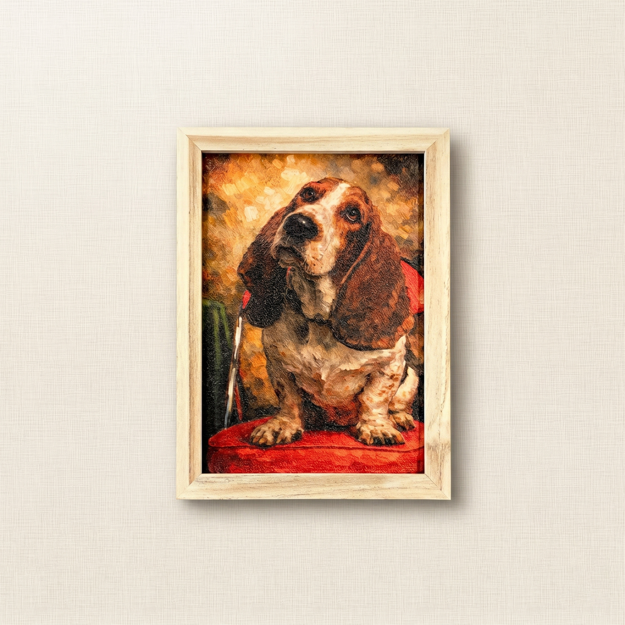 Custom Hand-Painted Textured Canvas Pet Portrait